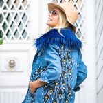 Lookproject - Peacock Kürklü Boyama Kot Ceket