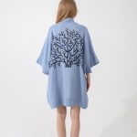 Look Project - Coral Effect Kimono İndigo