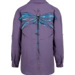 Fly Away El Boyaması Gömlek - Mor