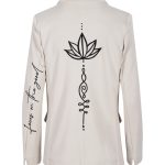 Unalome Sweat Blazer Ceket - Taş Rengi