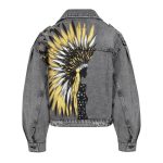 Indian Girl Denim Ceket - Antrasit