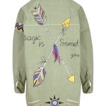 Magical Denim Ceket - Yeşil