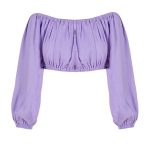 Off Shoulder Crop Top - Mor