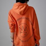 Queen El Boyaması Hoodie - Turuncu