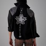 Magical Symbol Taşlı Denim Ceket - Siyah