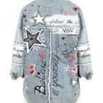 Love Bird Denim Ceket - Mavi