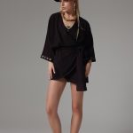 Lia Mini Kimono Elbise - Siyah