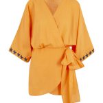 Lia Mini Kimono Elbise - Turuncu