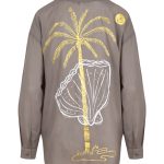 Ocean El Boyaması Gömlek - Vizon