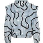 Line Denim Ceket - Mavi