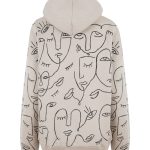 People El Boyaması Hoodie - Kum Rengi