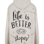 Ski El Boyaması Hoodie - Kum Rengi