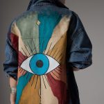 Rainbow Denim Ceket - Mavi