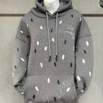 El Boyaması Hoodie 02-Gri