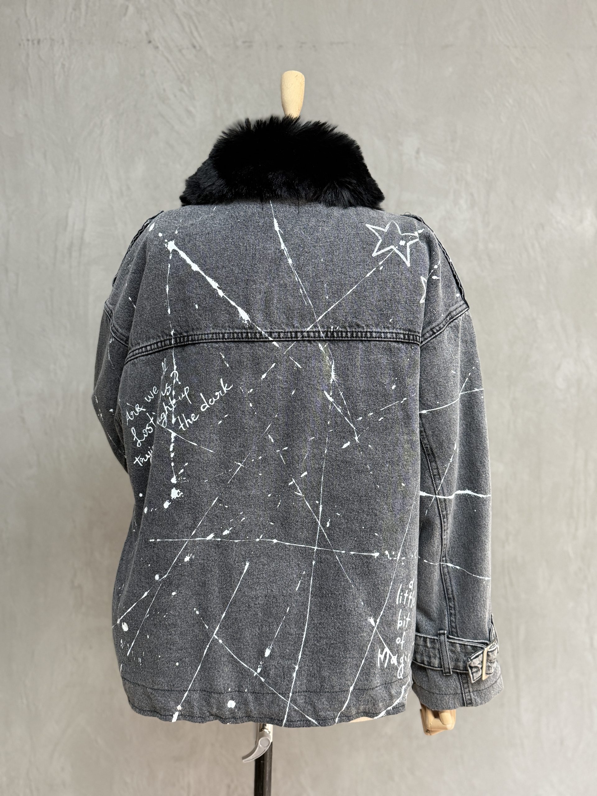 lp-kürklü-boyama-denim-ceket-02 Kürklü Boyama Denim Ceket 02-Antrasit - Görsel 1